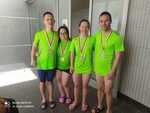 Borja,Eva,Sara y Diego Pintos, bronce en relevos en el Open de natación adaptada